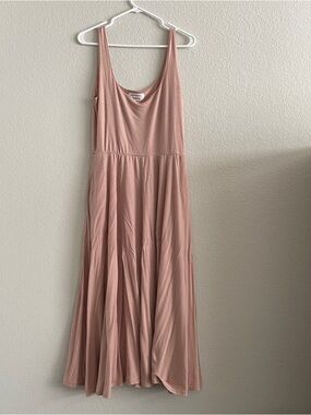 Reformation Sleeveless Scoop Neck Maxi Dress in Dusty Rose